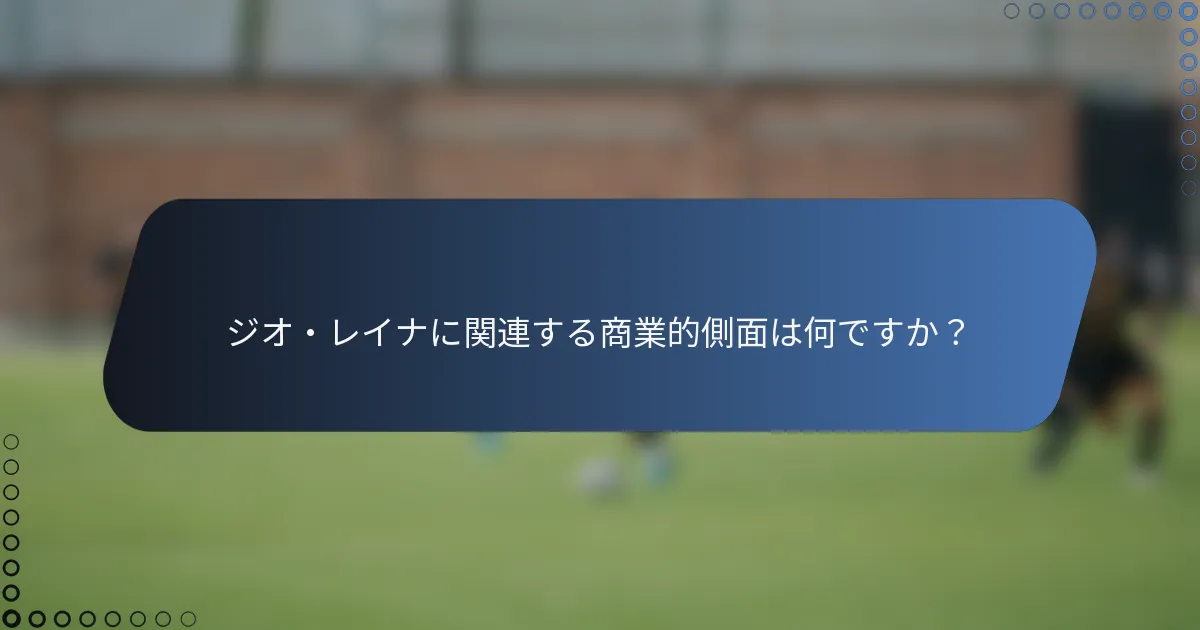 ジオ・レイナに関連する商業的側面は何ですか？